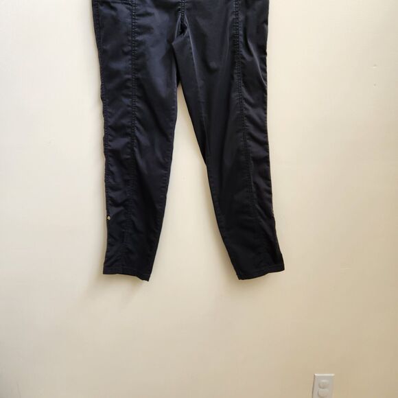 Chico's Pants Womens Size 0 Black Ankle Roll Tab Hem Pockets Stretch Casual - Picture 3 of 16